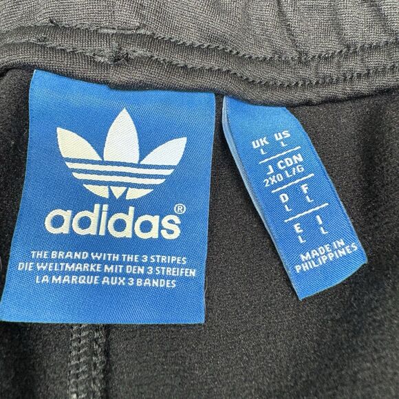 Adidas Size Large L Original Mens ADICOLOR CLASSIC FIREBIRD TRACK PANTS BLACK - Picture 6 of 9